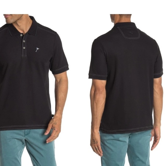 Tommy Bahama Black Trim Fit Limited-Edition Party Polo Size Medium - Picture 1 of 5